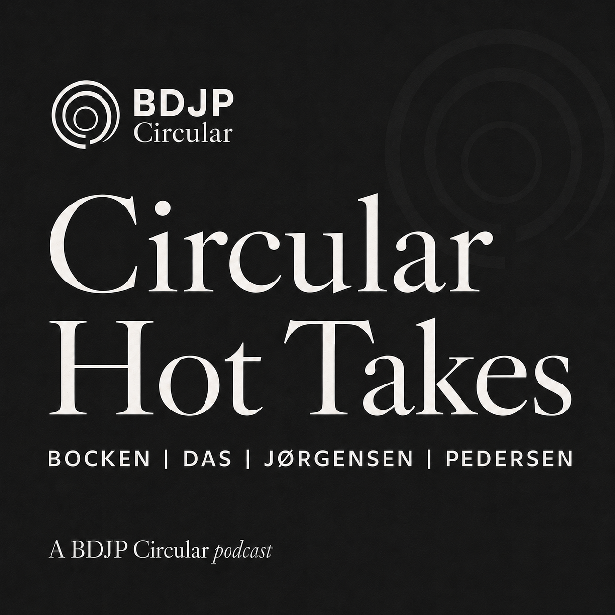 Plakat for podkasten Circular Hot Takes